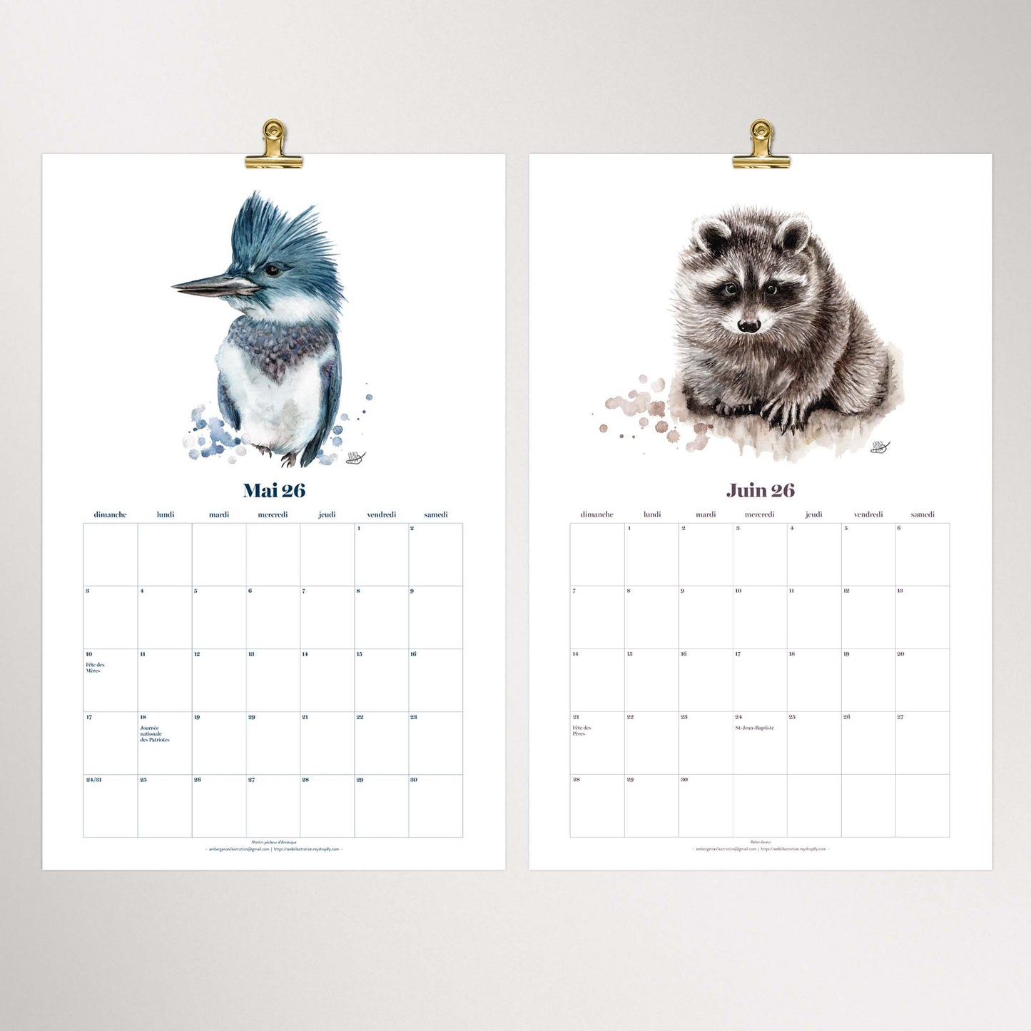 Calendrier mural / 2026