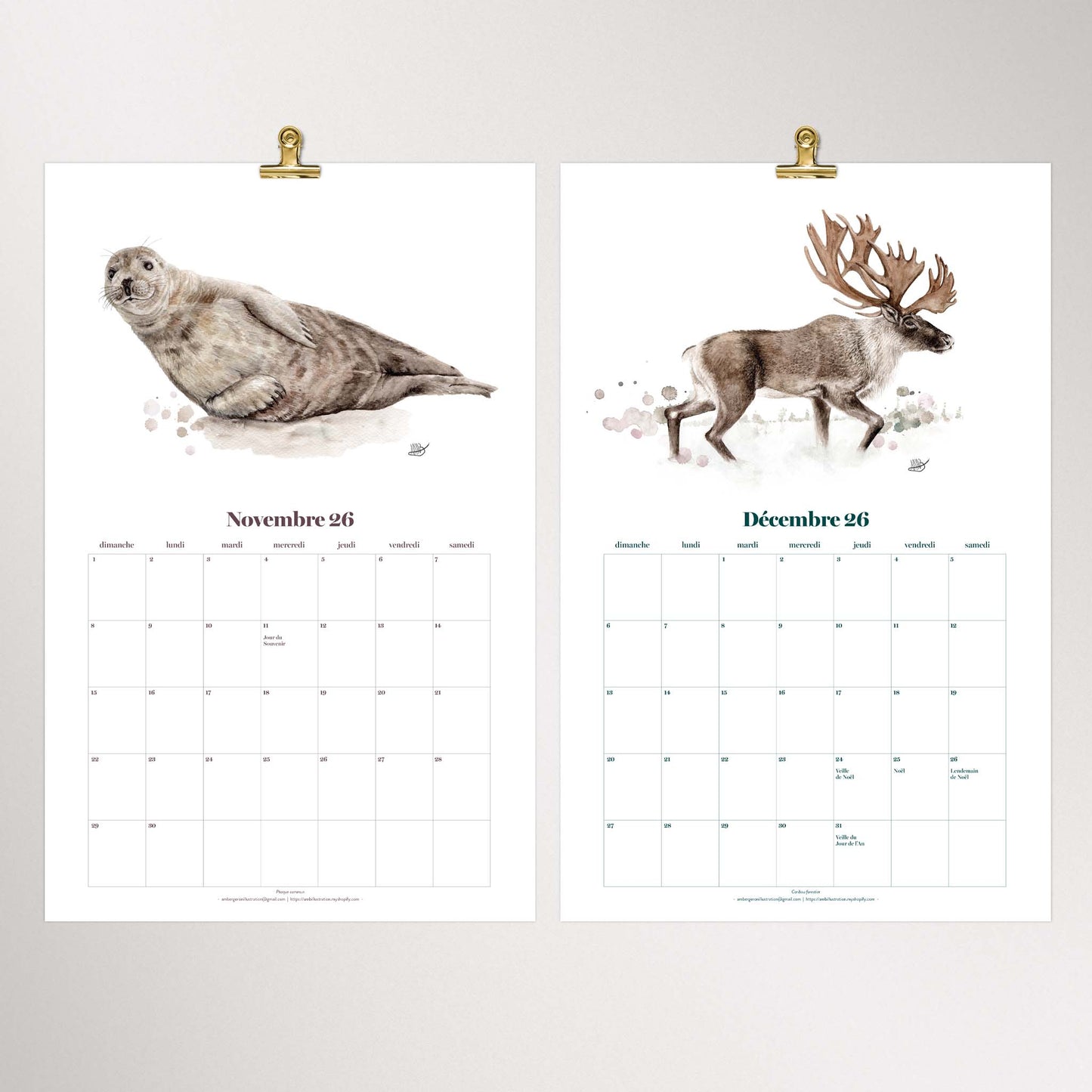 Calendrier mural / 2026